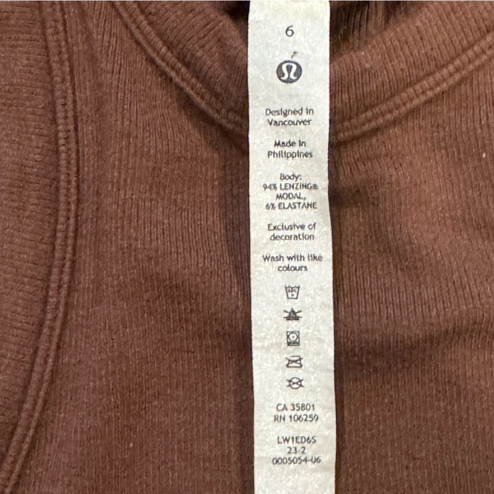 Lululemon Hold Tight Cropped Tank Top in Java Sz 6 - Picture 6 of 11